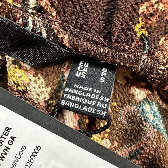 NWT Stitch Fix Women’s Brown Paisley Flowy Mini Skirt - Size Small - Picture 4 of 6